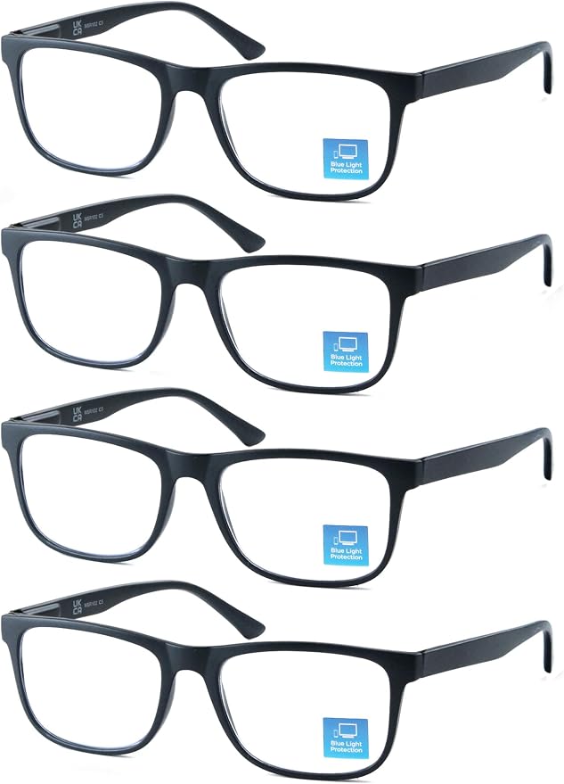 Blue Light Blocking Reading Glasses Men Large Wide Oversized Square Computer Readers Glasses for Big Head/Large Face