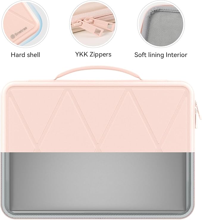 Smatree Hard EVA Protective Sleeve Case Compatible for 14 inch ASUS Zenbook 14 UM3406/A14 UX3407, for ExpertBook B9 OLED B9403 Notebook Bag, Pink (X8038TP)