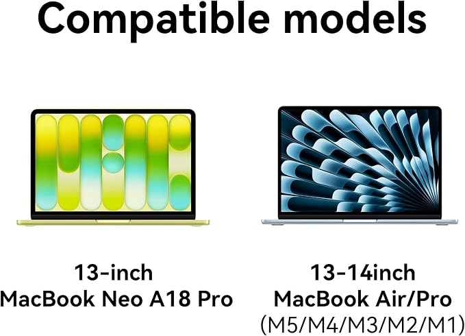Omnpak 13-inch Laptop Sleeve Case for MacBook Neo A18 Pro/MacBook Air M5, Water-Resistant Protective Case with Side Handle and Pockets Carrying Case for 13-14" MacBook Air/Pro M5/M4/M3/M2/M1