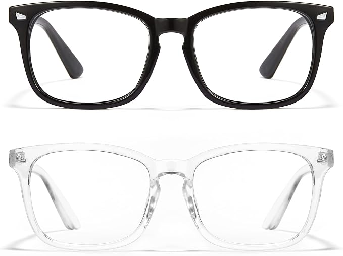 Cyxus Blue Light Glasses Men Women Reduce Eye Strain UV Blocking for Office Work Computer Screen 8082
