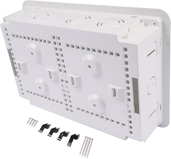 in Wall Cable Management Kit 9" in-Wall TV Media Box Recessed TV Outlet & Network Enclosure - Replacement for Working with Roku, Apple TV, Fire TV Stick