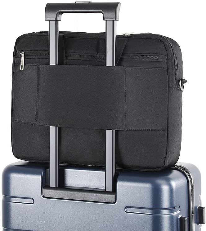 Omnpak 15.6 inch Laptop Briefcase with Combination Lock,Anti Theft Notary Bag Locking Laptop Bag Water-Repellent Shoulder Messenger Bag for Men Women
