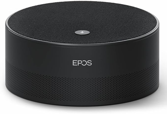 EPOS Intelligent Speaker for Microsoft Teams Rooms Meeting with Transcription and VOI, Black
