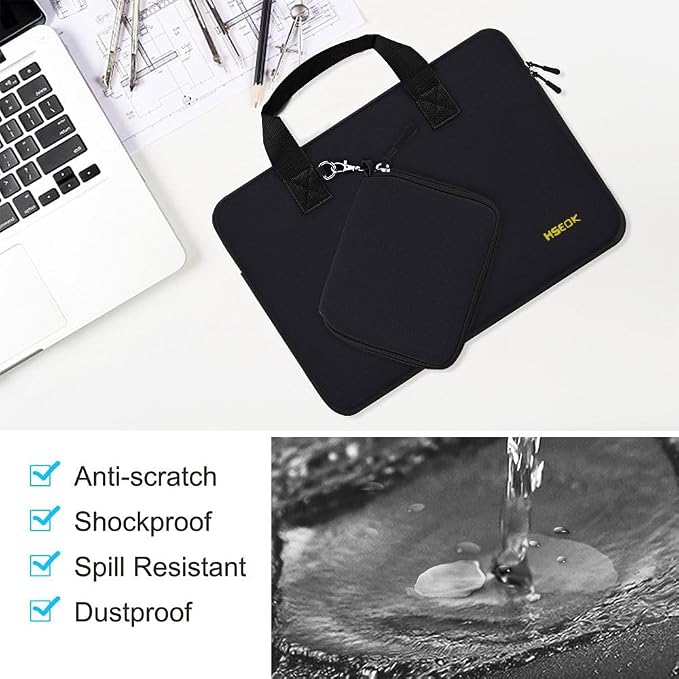 Hseok Laptop Sleeve 14 inch Case with Small Case, Compatible with MacBook Neo 14, MacBook Pro 14 M5/M4/M3/M2/M1, XPS 14 and Most 14 inch Notebooks, Neoprene Computer Handbag,B01K01