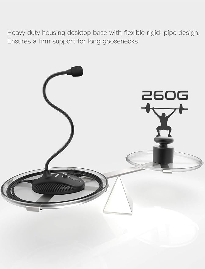 Fifine USB Computer Microphone, Plug &Play Desktop Condenser PC Laptop Mic,Mute Button with LED Indicator, Compatible with Windows/Mac, Ideal for YouTube,Zoom,Recording,Twitch Games(K054)