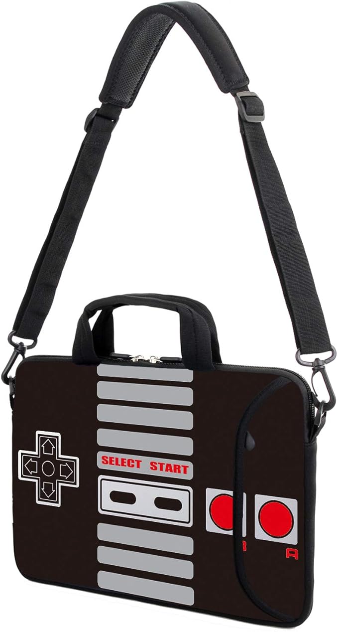 AMARY 17" Laptop Shoulder Bag Carrying Case Adjustable shoulder straps, comfortable handle, front pocket for storing mouse (Game)