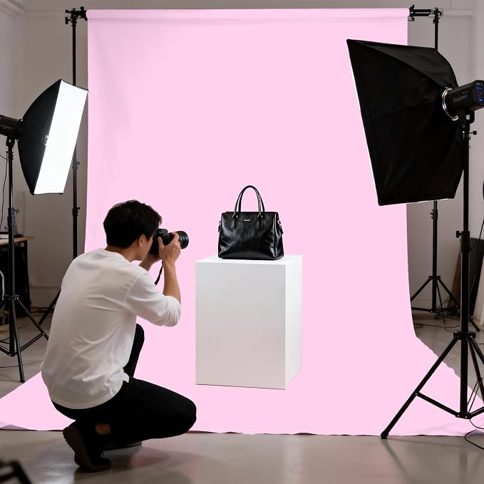 10x20FT Large Pink Backdrop Background for Photography Photo Booth Backdrop for Photoshoot Background Screen Video Recording Parties Curtain