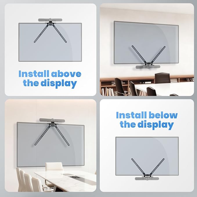 Mounting Bar for TV Mount,TV Mount for Logitech Video Conferencing System,Mounting Bracket Compatible with Logitech Rally Series(Bar, Bar Mini, Bar Huddle) & Rally Camera (Part Number: 952-000041),New