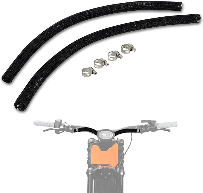 4/5 Inch Surron Electric Dirt Bike Cable Management Sleeve Black - for Sur Ron Light Bee X S Talaria Sting MX3 MX4 XXX E Ride Pro SS S X260 X160|Mesh Wire Wrap Cover|Cord Protector Tube