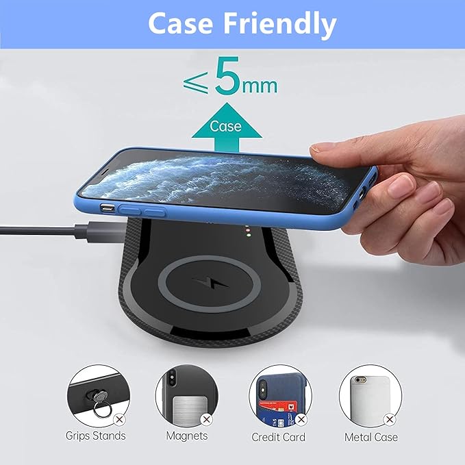 40W Wireless Charging Pad, Dual 20W Fast Wireless Charging Mat for Samsung Galaxy S25,S24,S23/Note 20/10/Buds,15W Wireless Charger Station for iPhone 17 16 15 14 13 8/SE/X/XS (Black)