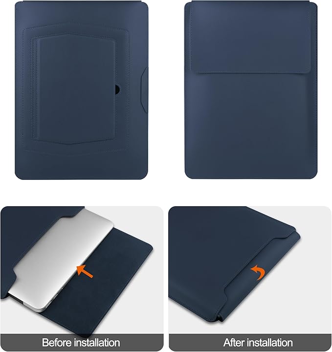 HoYiXi 13 Inch Laptop Sleeve Case Bag Compatible with 13‘’ MacBook Neo 2026/MacBook Air 13 M1 M2 2022-2018/MacBook Pro 13 M2 2022-2016/Surface Pro 8 2021/Surface Go 3 13-13.6'' Dell ASUS Acer PC,Blue