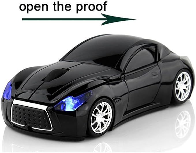 MGbeauty Sports Car Mouse Wireless Mouse Computer Mice Laptop Optical Gaming Mouse for PC MAC(Blue)