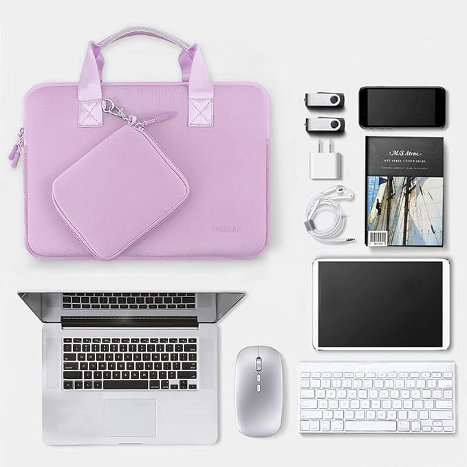 Hseok Laptop Sleeve 13.3-14 inch Case with Small Pouch, Neoprene Computer Bag Compatible with MacBook Neo/Pro 14 M5/M4/M3/M2/M1, Mac Air/Pro 13.3, XPS 14 and Most 13-14 inch Notebooks,L02P01