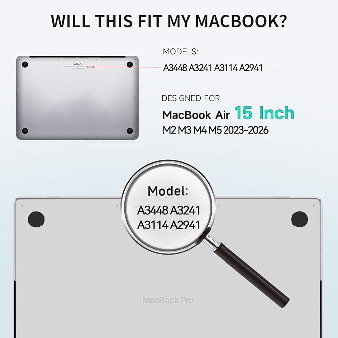 Magnetic Privacy Screen for MacBook Air 15 Inch (2023-2026, M2, M3, M4, M5),Removable Anti Glare Blue Light Filter for Mac 15.3In Laptop Privacy Filter Shield Protector
