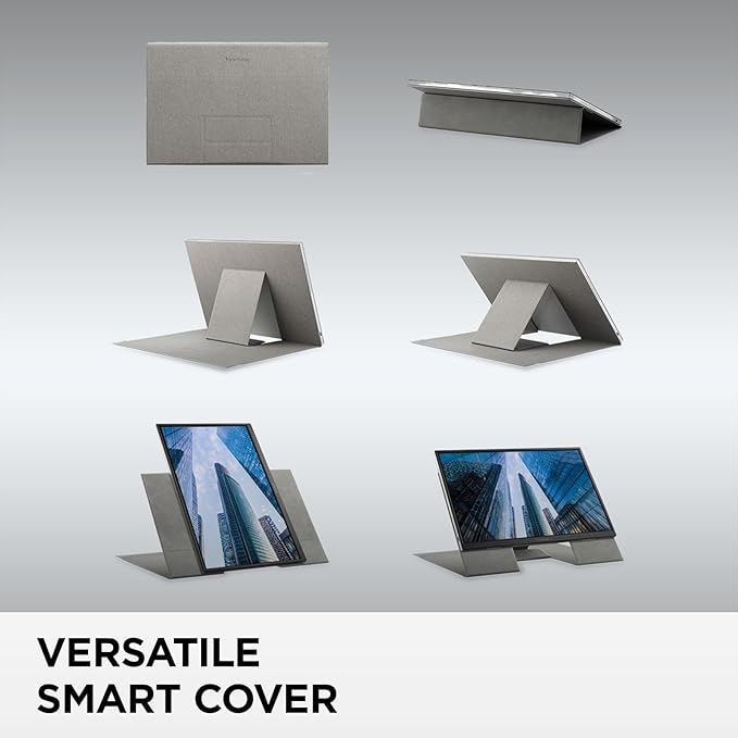 ViewSonic VG1656-2K 16 Inch 1600p Portable Monitor, WQXGA IPS for Improved Workflows and Second Screen Productivity, Built-in Stand, 65W USB-C, mini HDMI, and Smart Cover Inputs