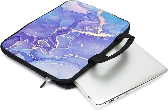 15.6" Laptop Sleeve 14" 15" 15.4" Chromebook Case Ultrabook Case Notebook Sleeves PC Messenger Bag (Purple)