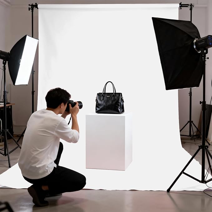 White Portrait Backdrop 8x10ft Zoom Meeting, Game Live Steaming and Photo Studio Shooting Props