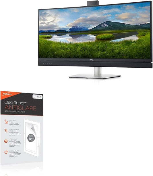 BoxWave Screen Protector Compatible with Dell 34 Curved Video Conferencing Monitor (C3422WE) - ClearTouch Anti-Glare (2-Pack), Anti-Fingerprint Matte Film Skin