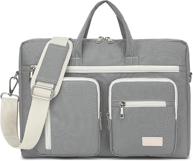 15-15.6 inch Laptop Shoulder Bag, for MacBook Pro 16, Hp Lenovo Dell 14 inch Waterproof Messenger Bag Case Sleeve (gray)