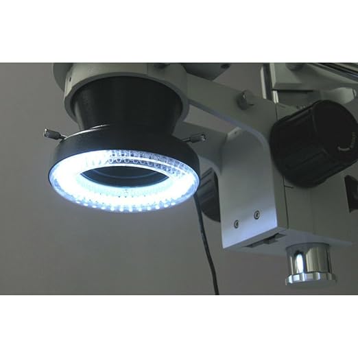AmScope LED-64A 64 LED Lighting-Direction-Adjustable Microscope Ring Light + Adapter