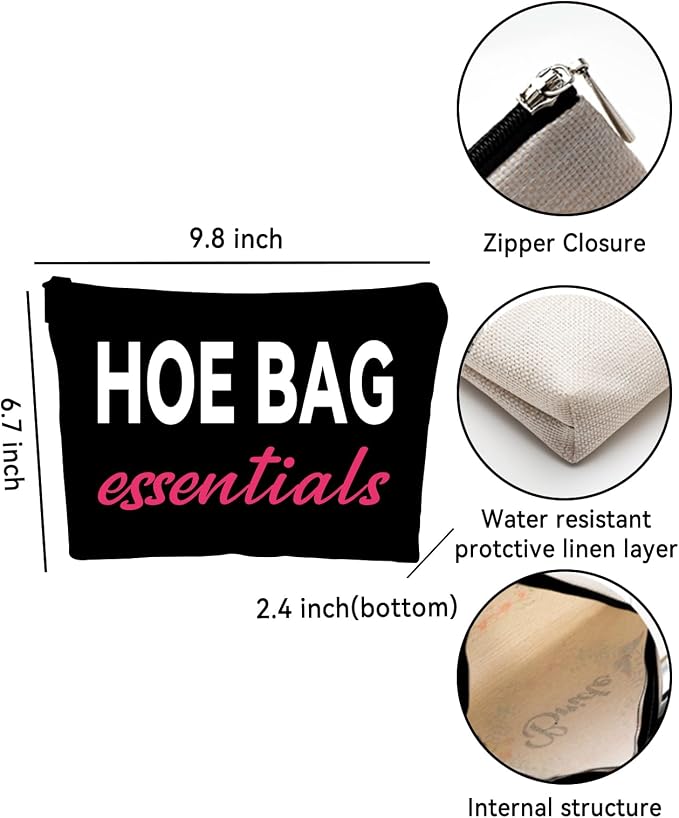 ZUYUROU Funny Gifts for Women, Friends, Hostess Gift Ideas Cool Gifts for Women Girls Birthday Gift Ideas Gag gifts Girls Weekend Overnight Fun Makeup Travel Bag Cosmetic Bag-Black