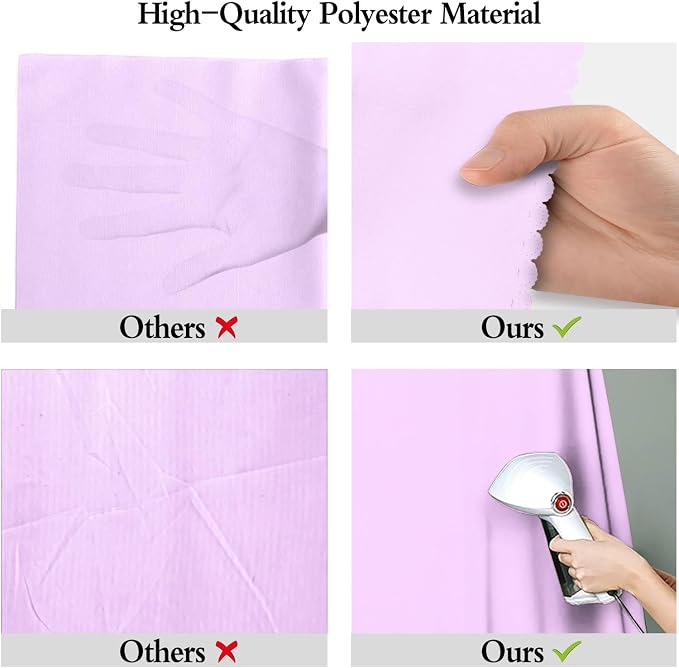 Light Purple Photo Backdrop for Photoshoot 5x7ft, Zoom Meeting Photography Backdrop Studio Shooting Props