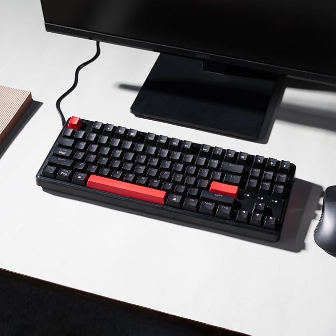 Keychron C3 Pro QMK/VIA Custom Mechanical Keyboard, Hot Swappable Programmable 87 Keys Compact TKL Layout Gasket Mount, RGB Backlight Wired Gaming Keyboard with Brown Switches for Mac/Windows/Linux