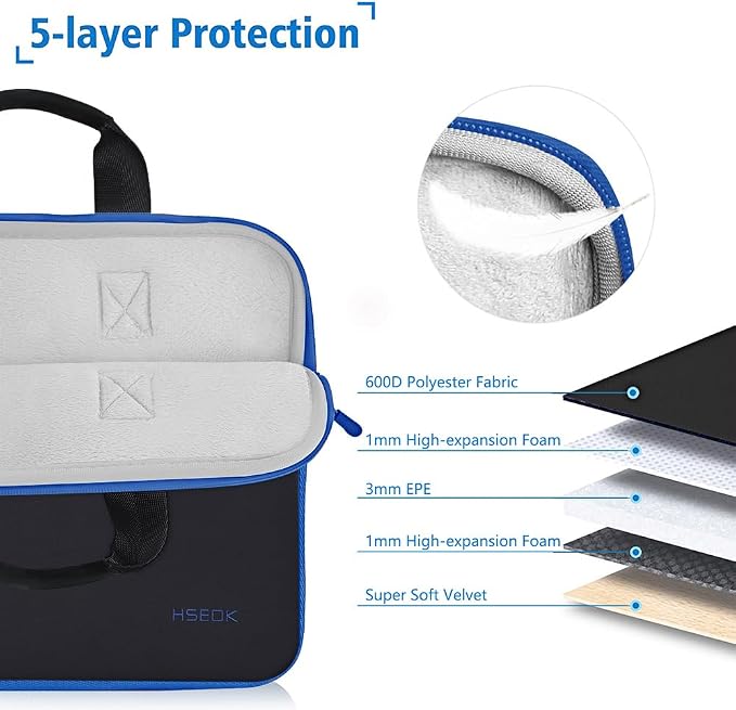 Hseok Laptop Sleeve 14 inch Case with Small Case, Compatible with MacBook Neo 14, MacBook Pro 14 M5/M4/M3/M2/M1, XPS 14 and Most 14 inch Notebooks, Neoprene Computer Handbag,B01BL01