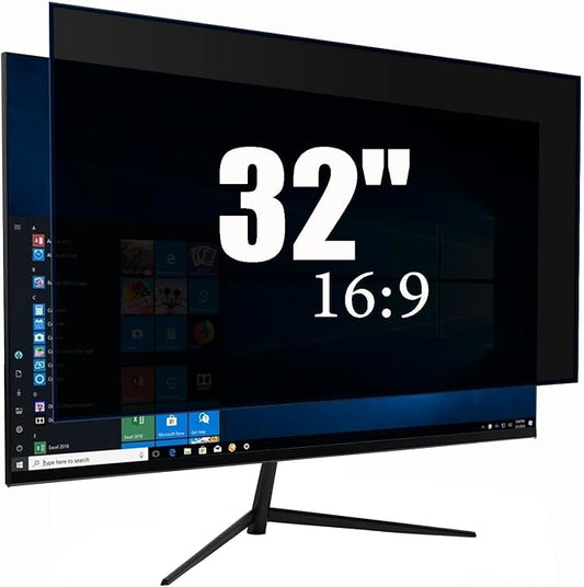 32 Inch Privacy Screen Protector - 95% Blue Light Blocking, Anti-Glare Monitor Filter for 16:9 Widescreen - Anti-Scratch Privacy Shield