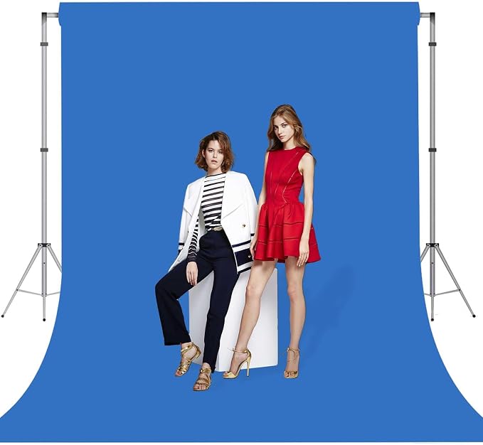 Blue Photo Backdrop for Photoshoot Blue Background for Photography Photo Backdrop Curtain for Party 10 x 10 FT