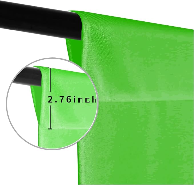 Green Screen Photo Backdrop, Chroma Key Background for Photography, Live Streaming, Zoom Video Studio, Online Courses 6x9FT