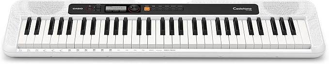 Casio Casiotone CT-S200 61-Key Portable Keyboard- White Bundle with Stand, Headphones, AC Adapter and Polishing cloth