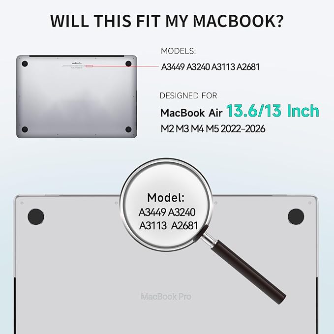 Magnetic Privacy Screen for MacBook Air 13.6/13 Inch (2022-2026, M2, M3, M4, M5),Removable Anti Glare Blue Light Filter for Mac 13.6In Laptop Privacy Filter Shield Protector