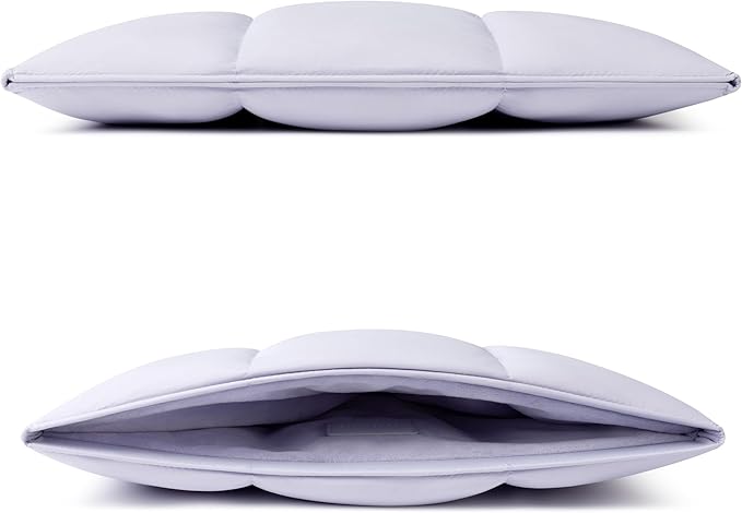 Comfyable Puffy Laptop Sleeve 13 Inch 14 Inch, Quilted Puffer Laptop Carrying Case for Women, Pillow Case Compatible with MacBook Air/Pro M5 M4 M3 M2 Pro/Max 2026, 13" MacBook Neo A18, Lavender