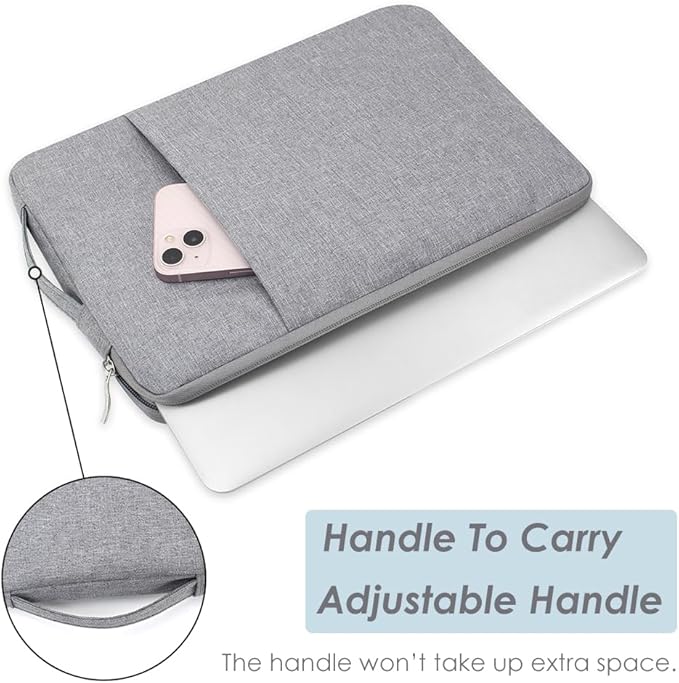 Laptop Sleeve Case for MacBook Neo 13'' with A18 Pro Chip Released in 2026 (Model:A3404) Protective with Handle Travelling Carrying Canvas Bag Accessories for Students Home Office (Gray)