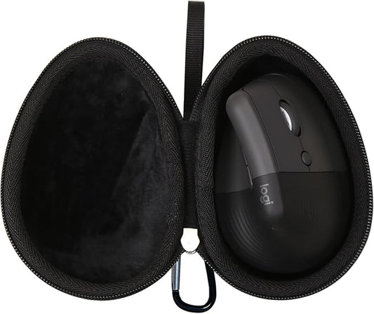 Mouse Case Fits for Logitech Lift Vertical Ergonomic Mouse, Travel Carrying Box for Logi Wireless Bluetooth Cordless Upright Mouse, Case Only (Black)