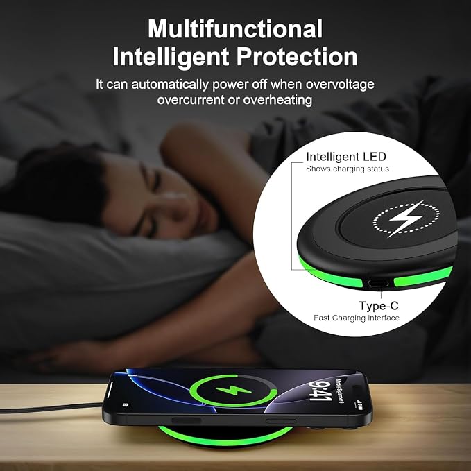 Wireless Charger for Samsung Fast Charging Pad Compatible Samsung Galaxy S26 Ultra/S25 FE/S25 Ultra/S24 FE/S23,2 Pack 15W Wireless Charger Android Charging Mat for Google Pixel 10a 10 Pro XL