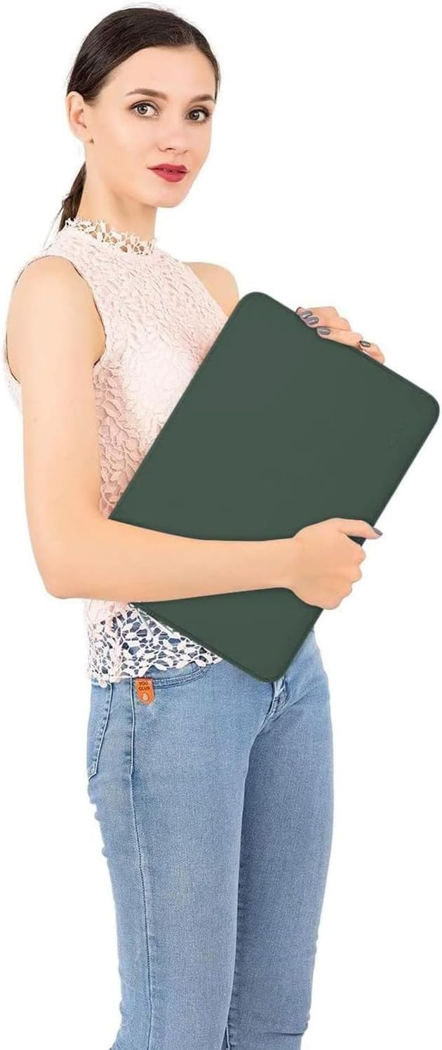 MOSISO Laptop Case 16 inch, 15-15.6 inch Laptop Sleeve Bag Compatible with MacBook Pro 16 M5 M4 M3 M2 M1, HP Acer Dell Lenovo ASUS Notebook, Neoprene Computer Sleeve Bag with Small Case,Midnight Green