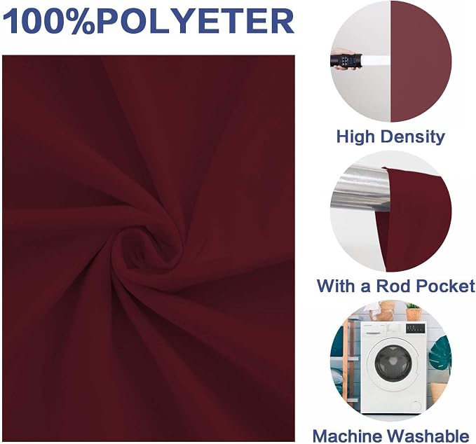 Photo Backdrop Wine Red Background Cloth Professional Photography 5x7ft Seamless Design to Eliminate Wrinkles Wedding Luxury Theme Decoration Art Exhibition Gallery Display