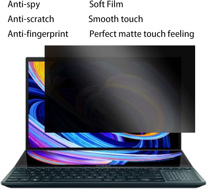 Privacy Screen Protector Designed for ASUS ZenBook Duo 14 UX482 UX482EGR 14 inches Laptop Anti Spy Film Matte Anti Spy Film TPU Guard Protectors