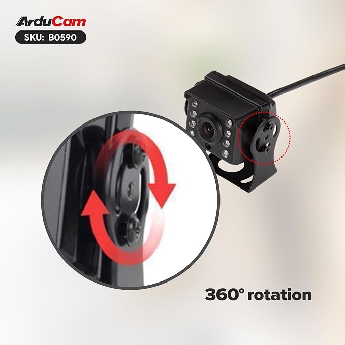 Arducam 2MP Day & Night Vision USB Camera Module, 1080P Automatic IR-Cut Switching USB 2.0 Webcam, with 850nm IR LEDs for Windows, Linux, Android and Mac OS