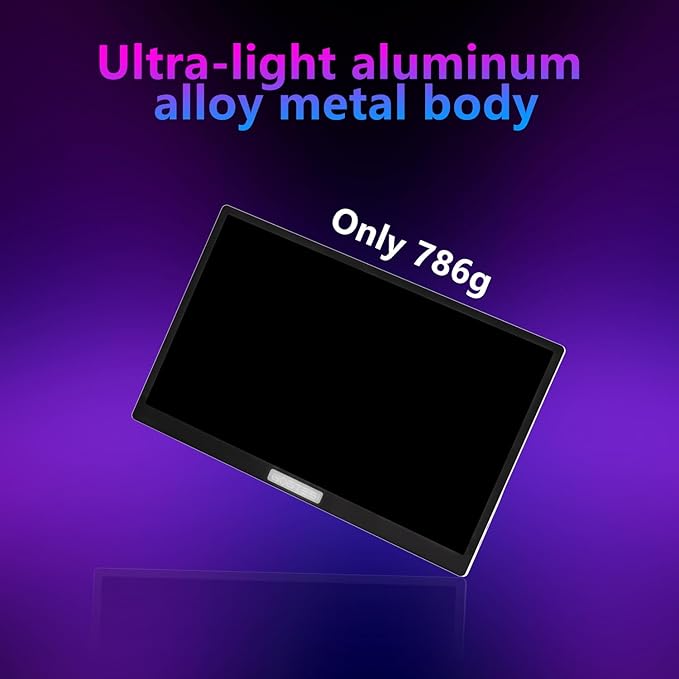 15.6 Inch 4K UHD Portable Gaming Monitor 120% sRGB Lightweight Metal Touchscreen with Type-C Mini HDMI Travel Monitor for Laptop/PC/Mac/PS4/5/Switch