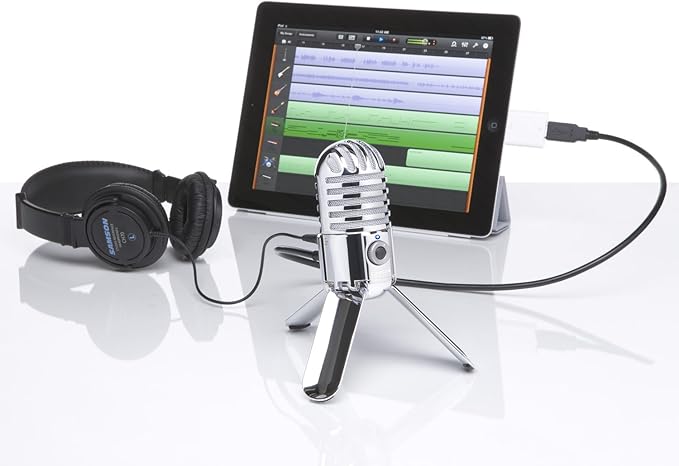 Samson Meteor Mic USB Condenser Podcasting Podcast Recording Desktop Microphone