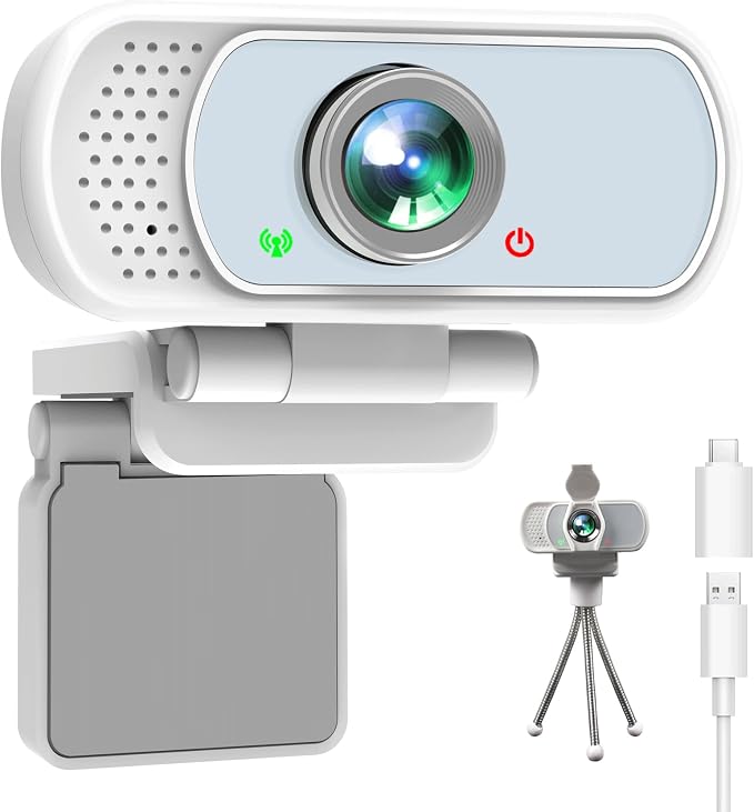 XPCAM USB C Webcam 1080p Computer Camera with Mic, Pro Streaming Web Camera for Mac Desktop Laptop, USB Web Cam Cover and Stand for PC Meeting Twitch Zoom