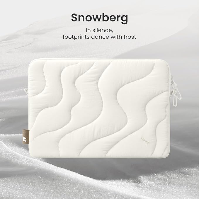 tomtoc 360 Protective Puffy Laptop Sleeve Kit for 14-inch MacBook Pro M5 2026 A3426 A3427/M4/M3/M2/M1 Pro/Max A3434 A3112, Quilted Soft Puffer Computer Bag with Tech Pouch for 13.8" Surface Laptop 7