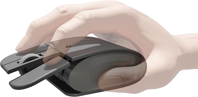elasto Ergonomic Bluetooth Wireless Mouse M4 Set – Helps with Carpal Tunnel, Arthritis, Finger & Wrist Pain, Adjustable DPI – Light Click (Wireless)