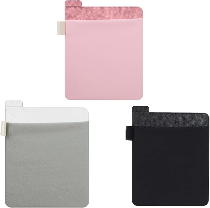 Portable External Hard Drive Carrying Case Sleeve Storage for Laptop, Reusable Adhesive Stick On Holder for Computer Accessories Wireless Mouse/Earphones/USB Cable,Travel Pocket Pouch