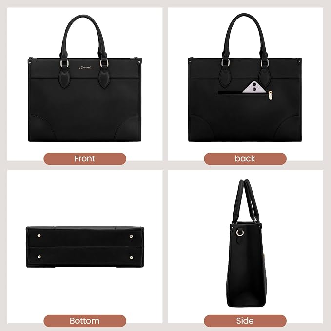 LOVEVOOK Laptop Bag for Women 17 lnch,Waterproof Laptops Tote Bags for Womens,Professional Work Bags for Women with Cup Holder,Large Laptop Purse Computer Briefcase Office Teacher Clutch Bag,2 PCS