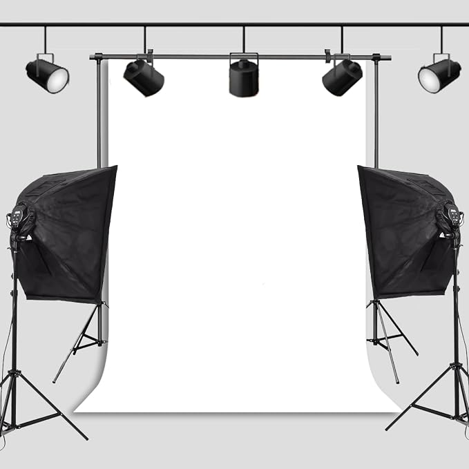 White Backdrop Background for Photography Photo Booth Backdrop for Photoshoot Background Screen Video Recording Parties Curtain 10x10FT