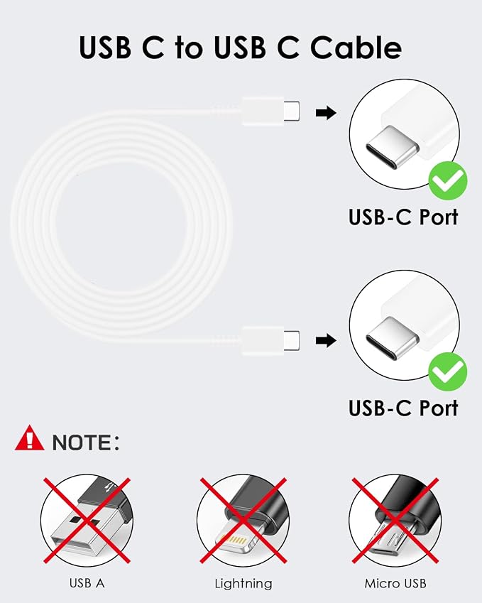 AISNI USB C Charger, 2 Pack 25W Type C Charger Fast Charging with USBC Chargers Cable 6 FT Android Phone Charge for Galaxy S25/ /S24/S23+/S22/S21/S20/Phone 17 16 15 Pro Max 16 15 Plus-White